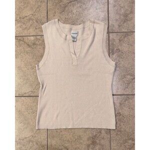 Chico’s ribbed-knit sleeveless tank top V-neck